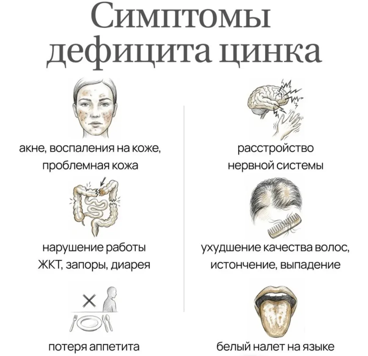 Цинк — минерал, без которого страдает весь организм ☝️

На нашем самочувствии очень быстро отражаетс