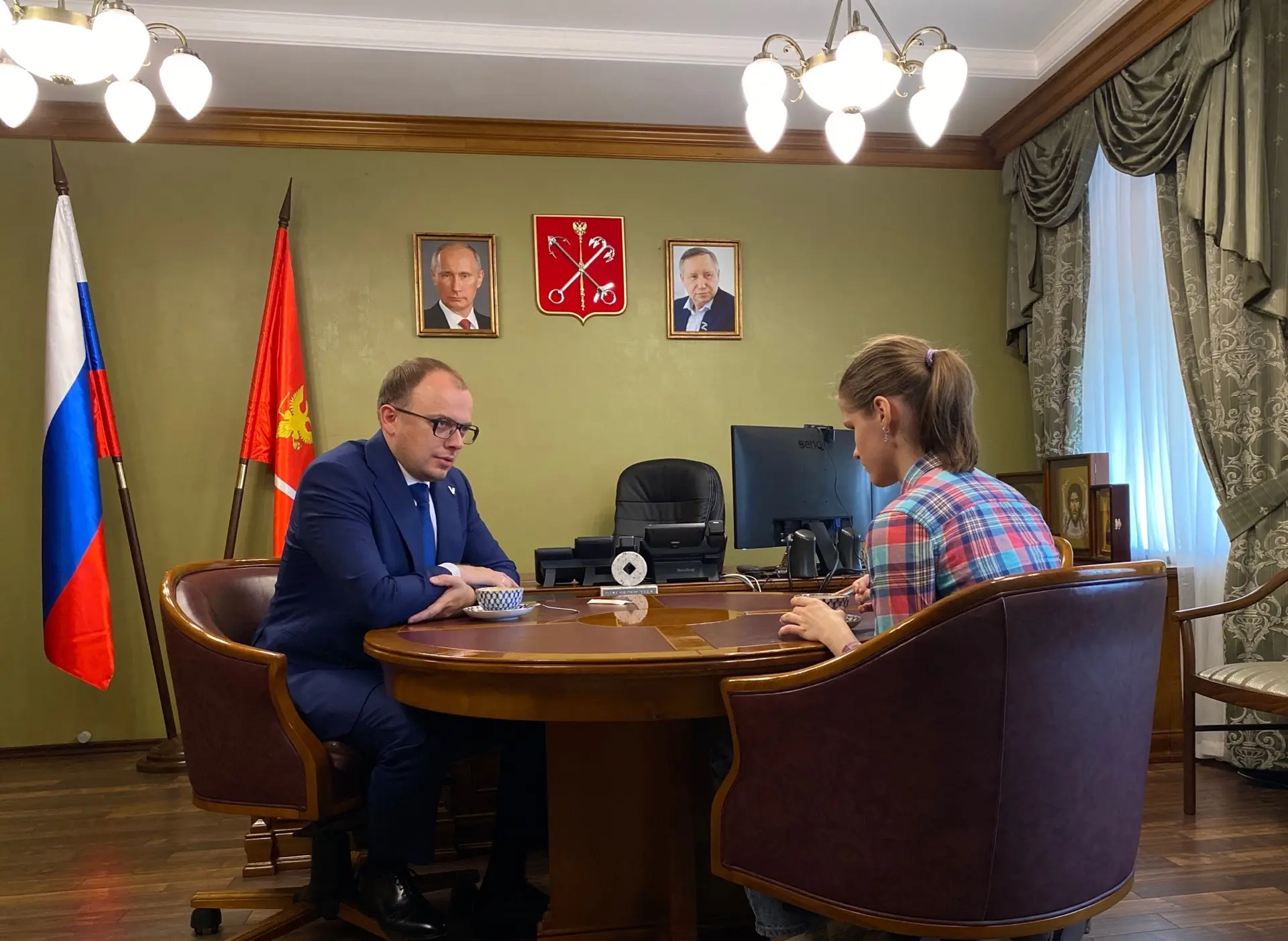 Глава Красногвардейского района Санкт-Петербурга Андрей Алексеевич Хорт встретился с вы...