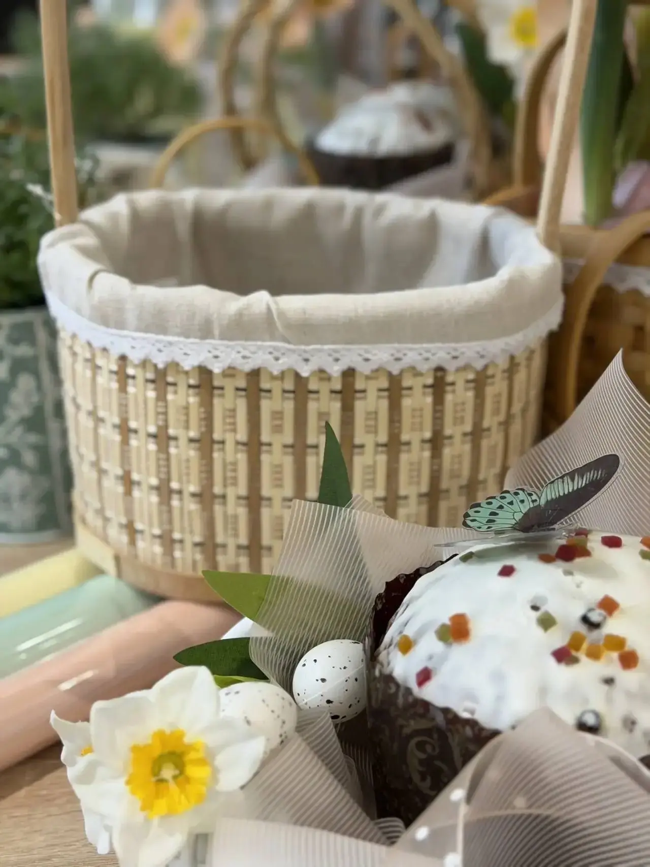 Эта корзинка буквально создана для главного кулича 🐣🌿