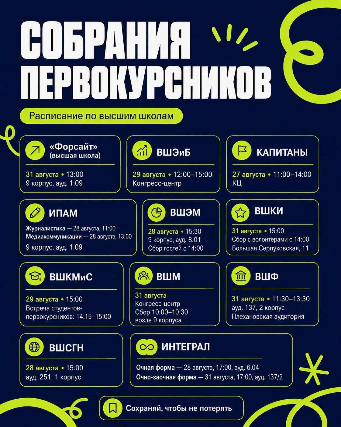 Первый курс начинается не только с новых знакомств,