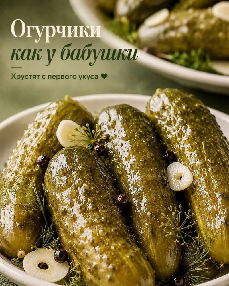 🥒  Маринованные огурцы по-домашнему
