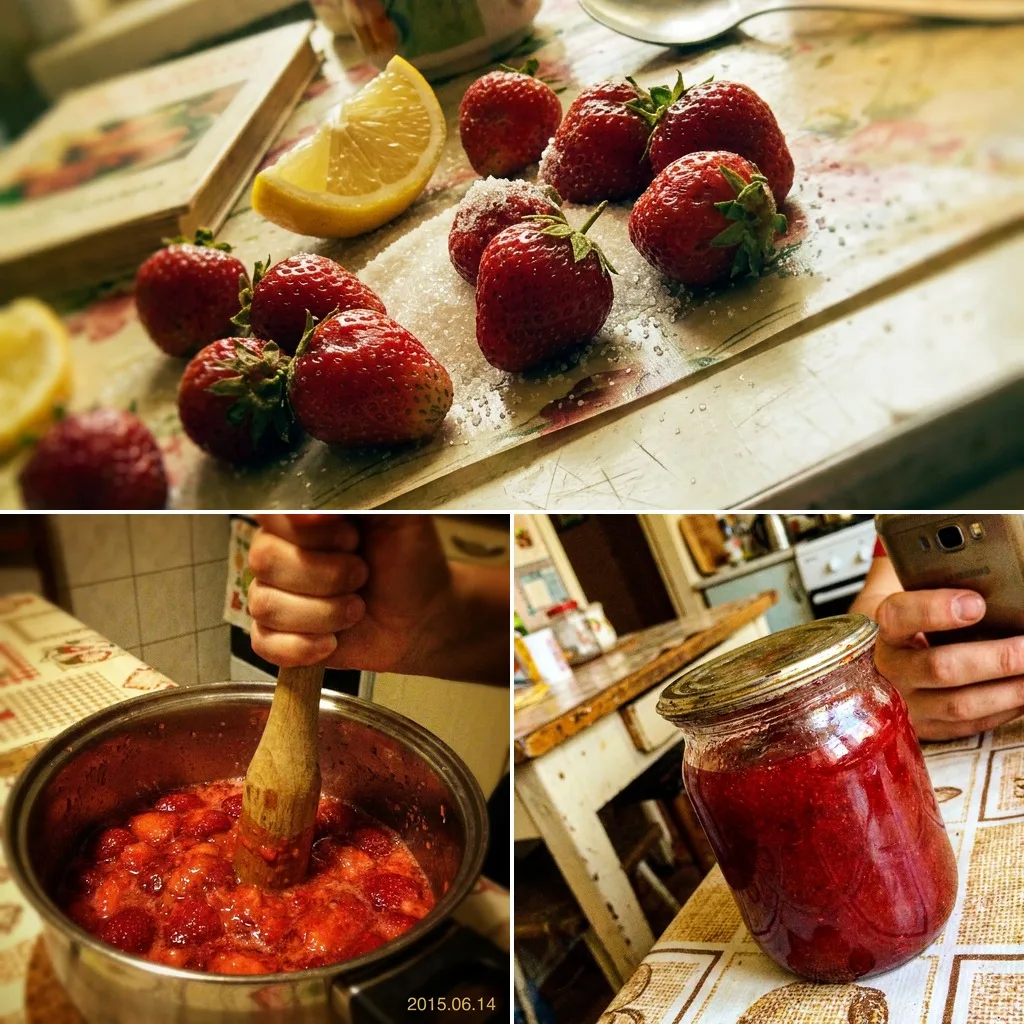 🥒 ДЖЕМ ИЗ КЛУБНИКИ

Густой клубничный джем без целых ягод. Подходит для прослойки тортов, начинки п