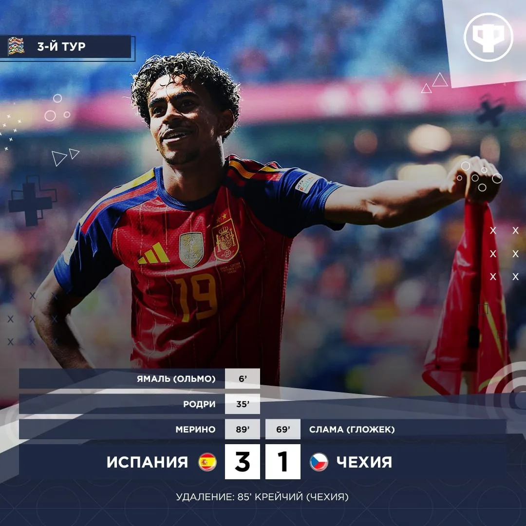 🇪🇸 Испания уверенно справилась с чехами