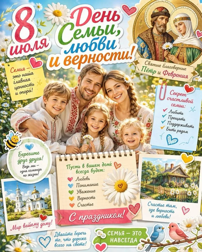 👨‍👩‍👧‍👦 СЕМЬЯ— НАШ ГЛАВНЫЙ ИСТОЧНИК СВЕТА И ТЕПЛА💞