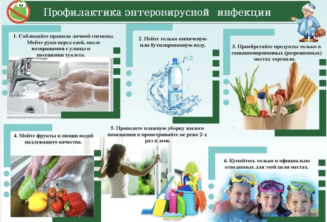 ## 🦠 Профилактика энтеровирусной инфекции: памятка для родителей