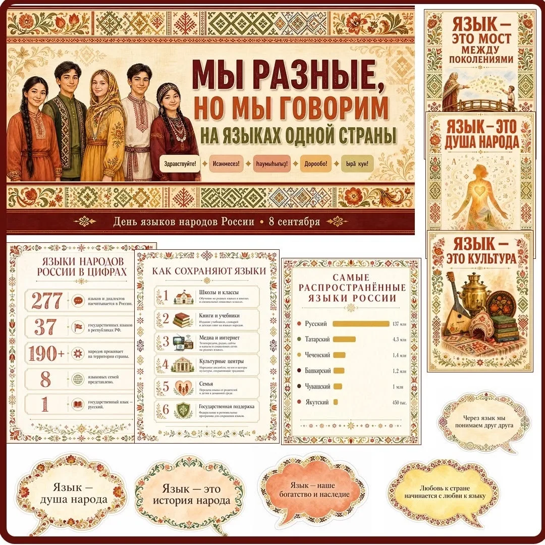 🎉 День языков народов Российской Федерации — праздник, который объединяет! 🎉