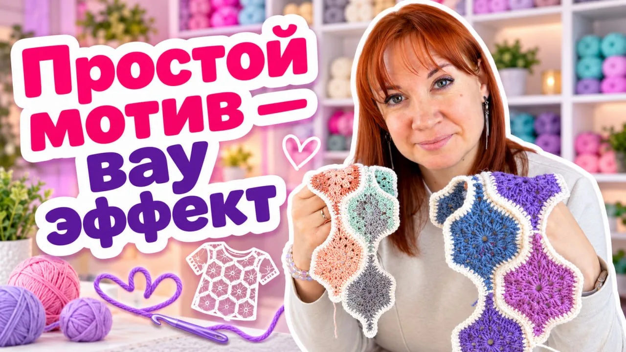 🌸 Милые, посмотрите, какие разные вещи можно связать с одним и тем же узором: уютный п...