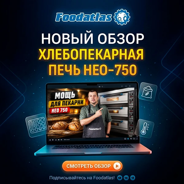 ↗️ Видеообзор печей HEO‑750 Foodatlas: мощность, объёмы, удобство