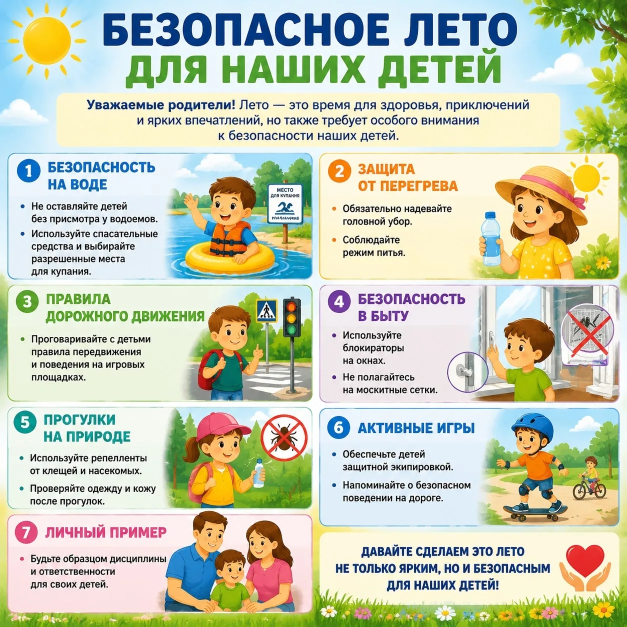 Лето — прекрасное время для укрепления здоровья, закаливания и ярких открытий, но оно требует от нас