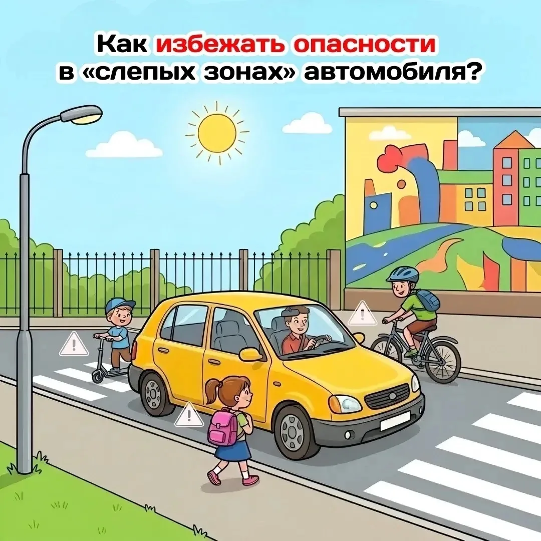 Что такое «слепые зоны» автомобиля? 🚘

Это участки вокруг машины, которые водитель не может увидеть