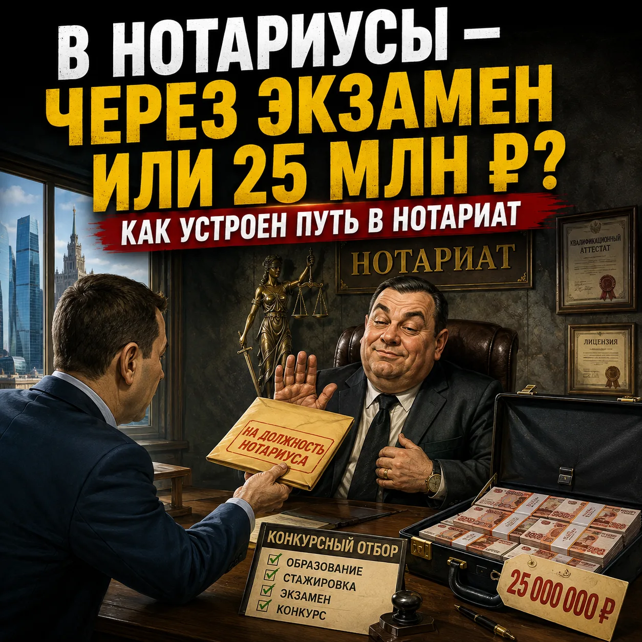 📚 В НОТАРИУСЫ — ЧЕРЕЗ ЭКЗАМЕН И КОНКУРС. НО В ОДНОМ УГОЛОВНОМ ДЕЛЕ ПОЯВИЛСЯ «ТАРИФ» ДО...