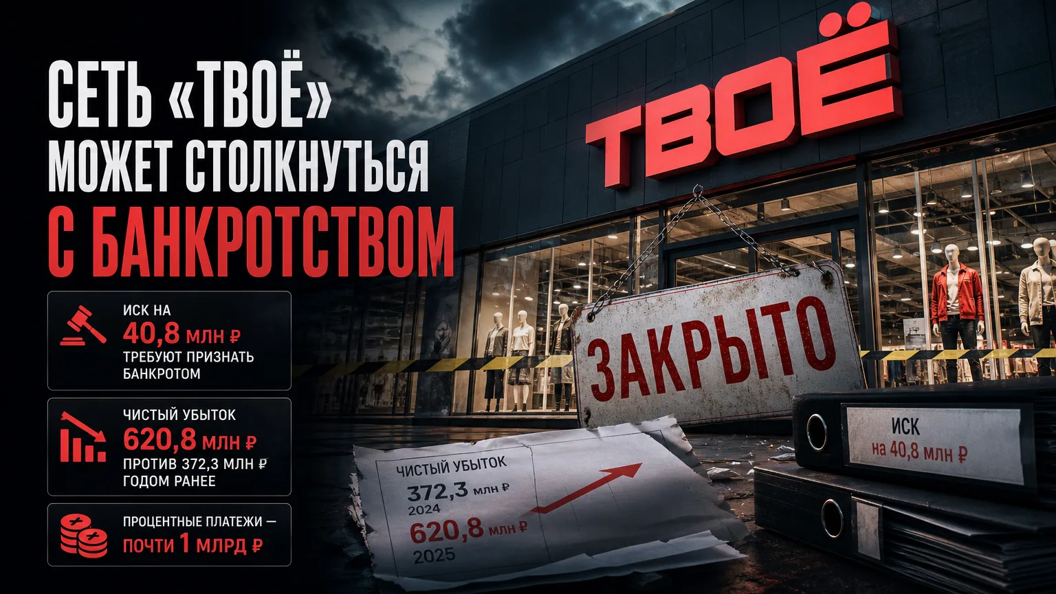 ⚠️ Сеть «Твоё» может столкнуться с банкротством