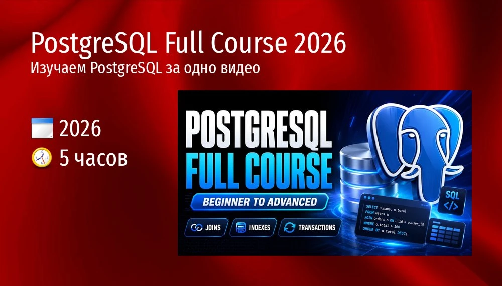 PostgreSQL Full Course 2026