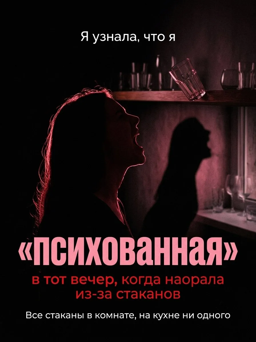 Я узнала, что я «психованная», в тот вечер, когда наорала из-за стаканов.