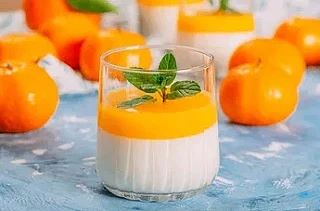 Мандариновая панакота на йогурте