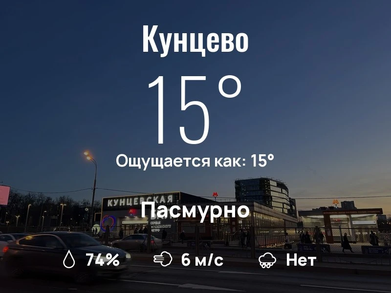 Что с погодой в Кунцево?