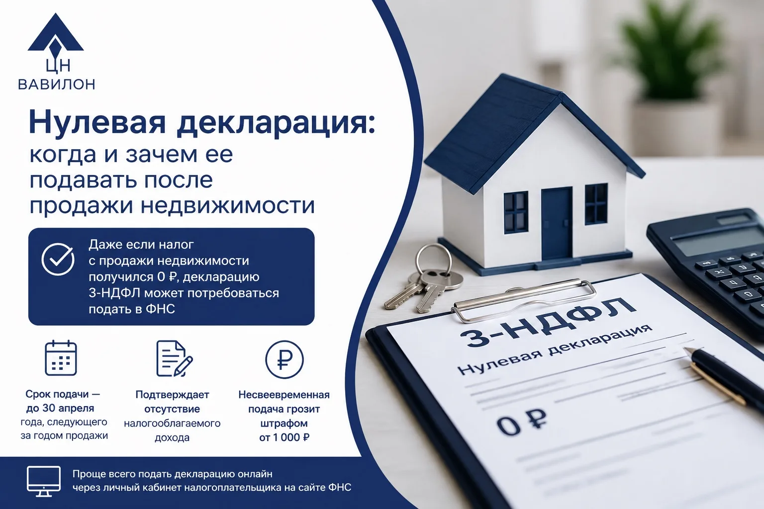 🏠 Продали недвижимость и налог получился 0 ₽? Это не всегда означает, что про ФНС можн...