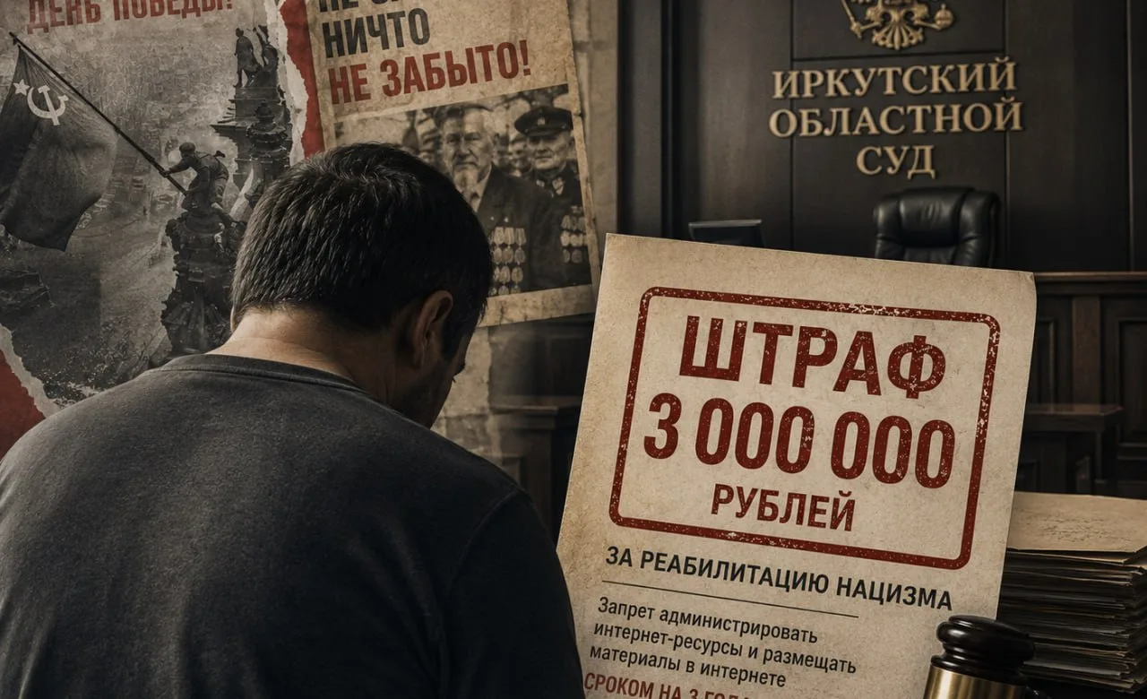 ⚡ Жителя Иркутской области оштрафовали на 3 миллиона рублей за реабилитацию нацизма.

Иркутский обла