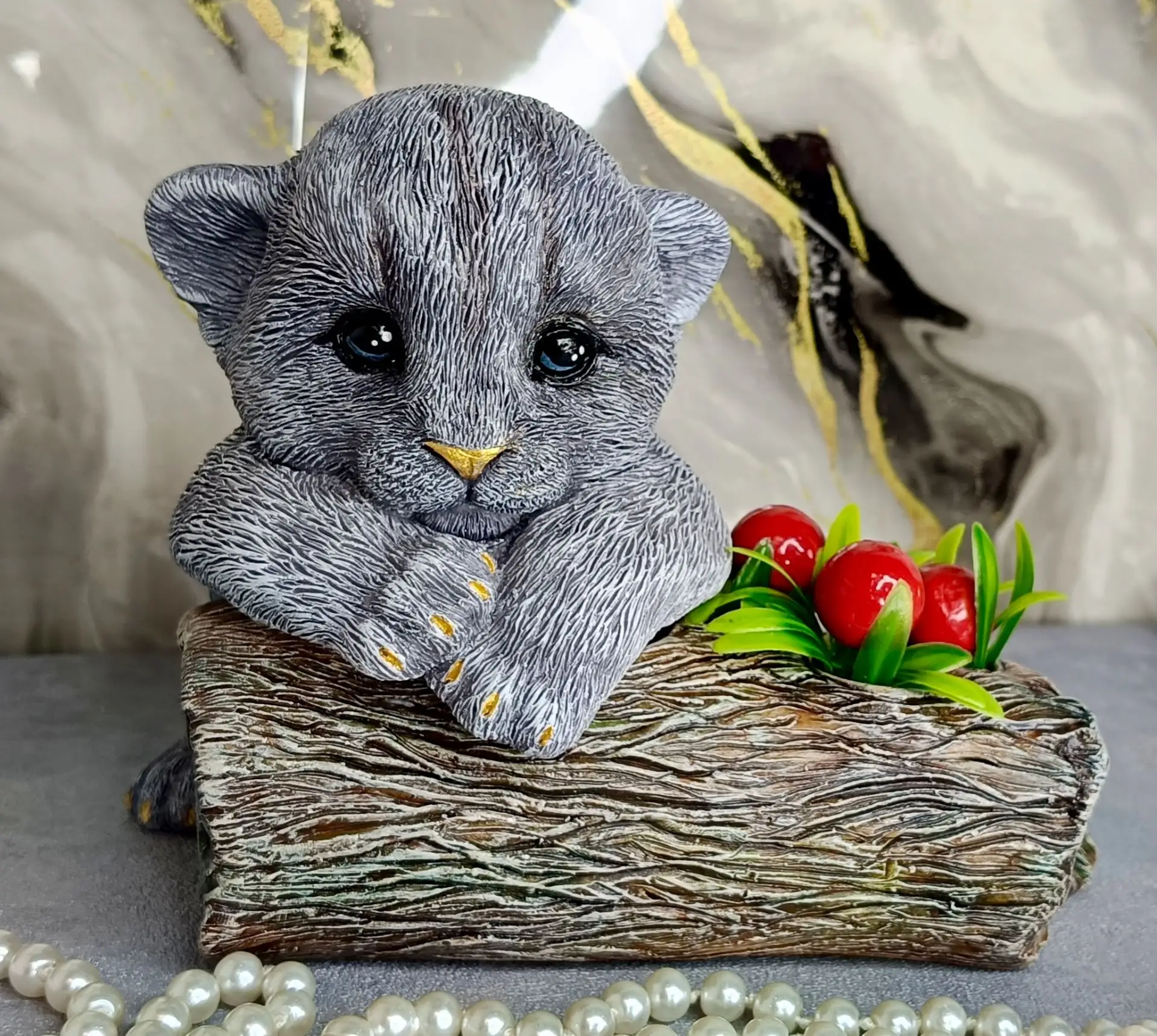 Аромасвеча Котёнок на бревне 🥰