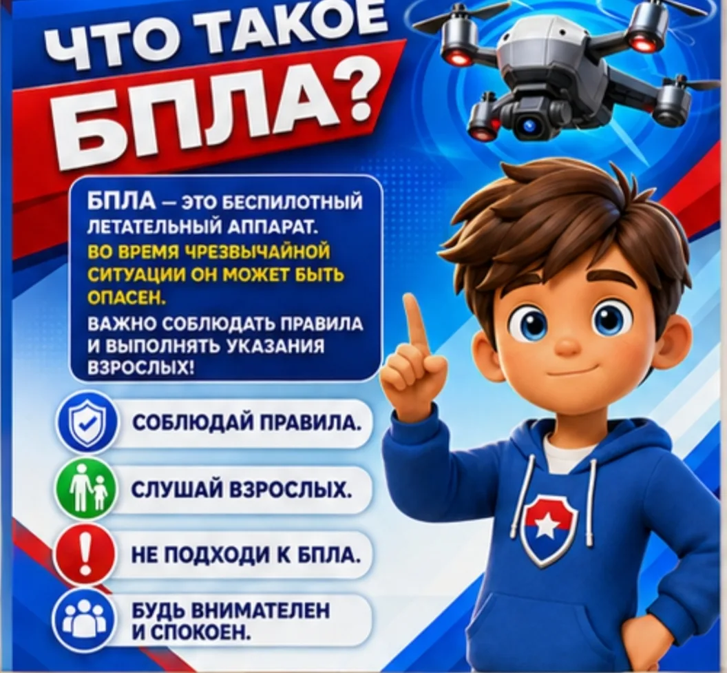 🚨 Важно знать: Безопасность при встрече с БПЛА (дроном)