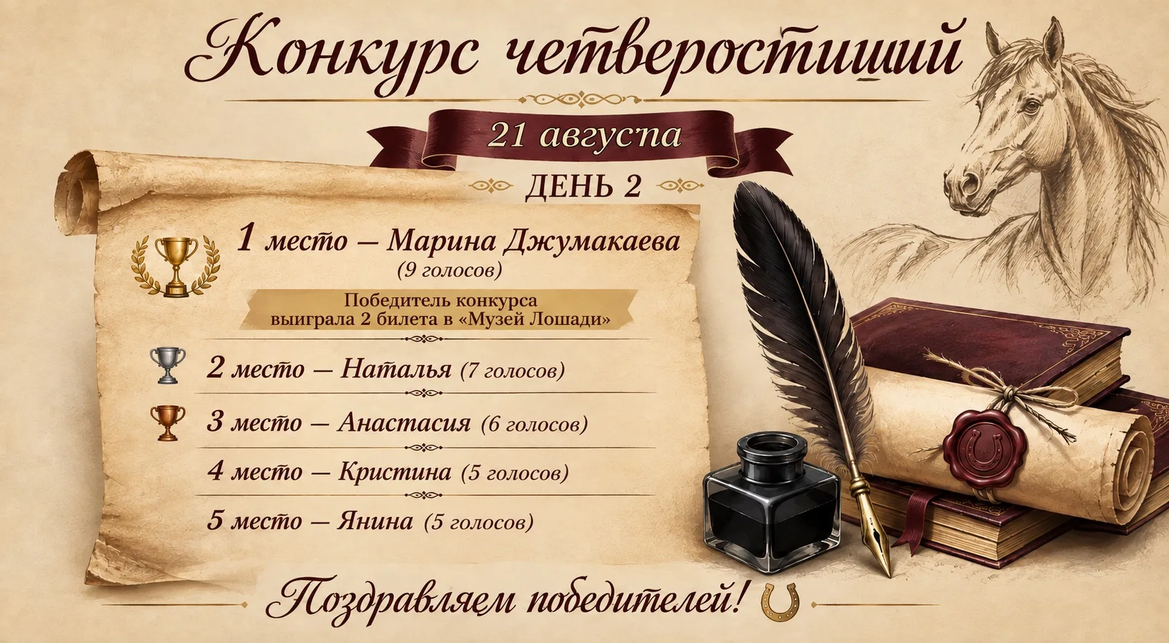 Песня, которая получилась из стихотворений победителей в конкурсе!