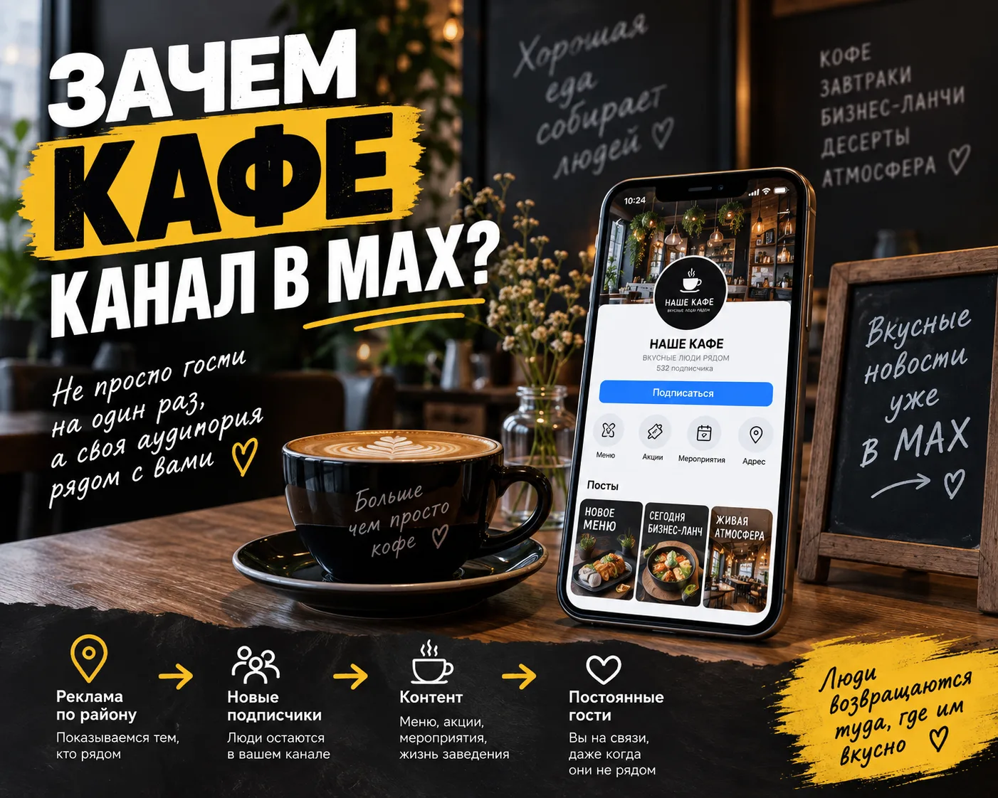 ☕ ЗАЧЕМ КАФЕ ВООБЩЕ КАНАЛ В MAX?