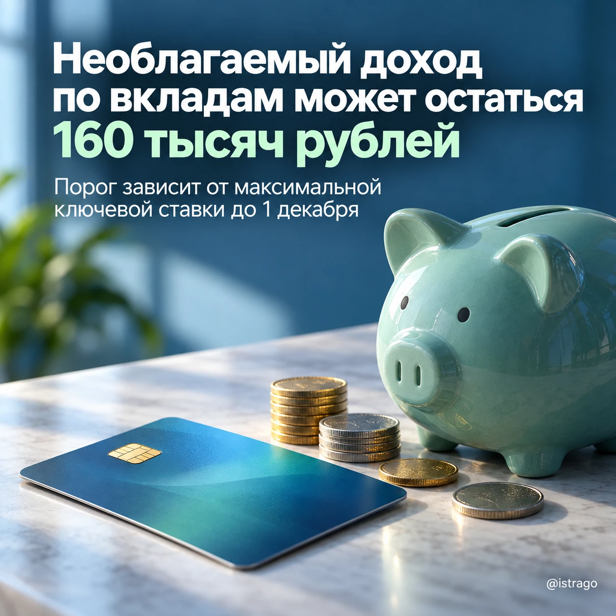 Необлагаемый доход по вкладам может остаться 160 тысяч рублей