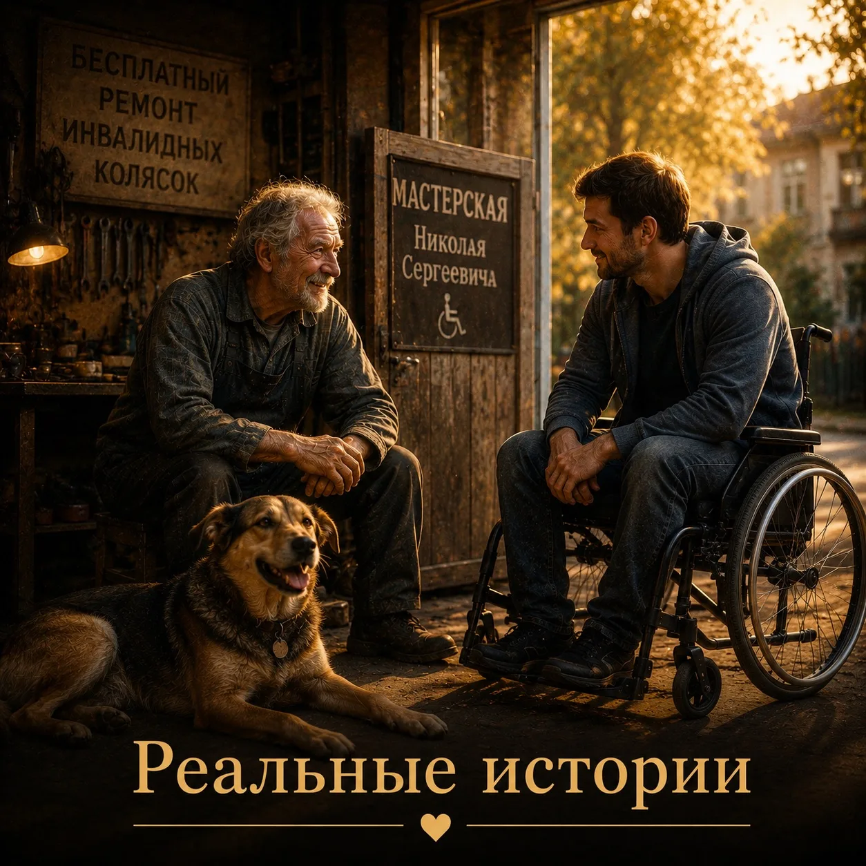 Пожилой мужчина бесплатно ремонтировал инвалидные коляски… Пока одна собака не привела ...