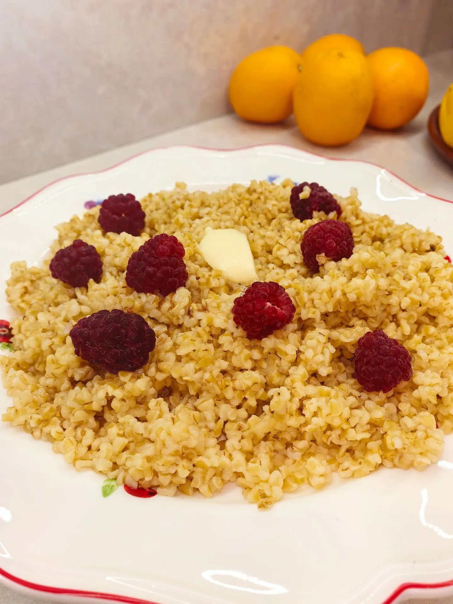 У нас сегодня на завтрак пшеничная каша 🥣 ❤️