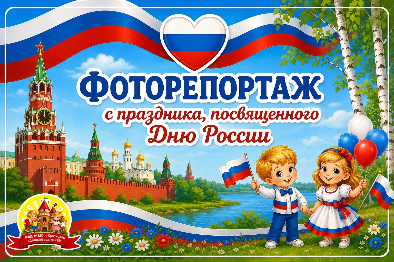 В нашем детском саду прошёл праздник, посвящённый Дню России.

В этот день ребята не просто читали с