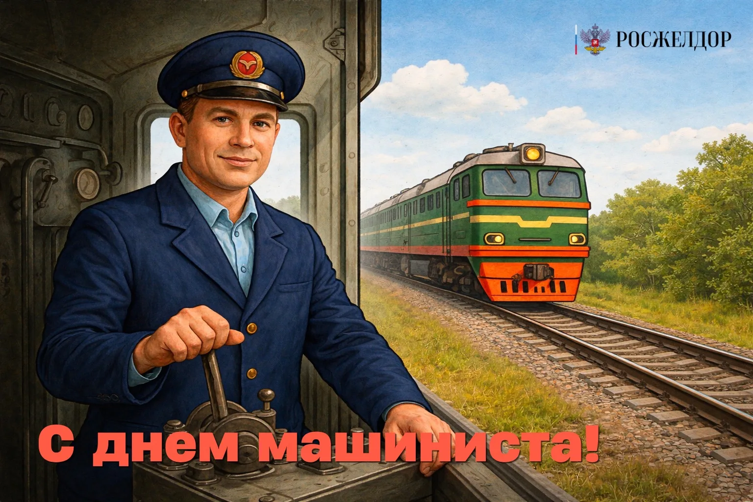 🚊Сегодня отмечается День машиниста!   Локомотивная бригада — это передовой отряд на железной дороге.