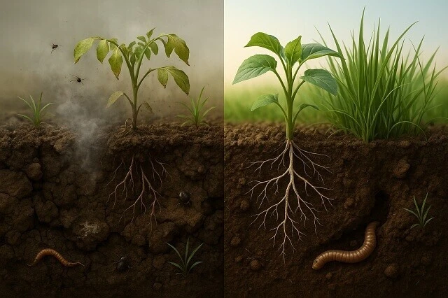 🌱❓ Почему растения иногда «голодают» на удобренной почве