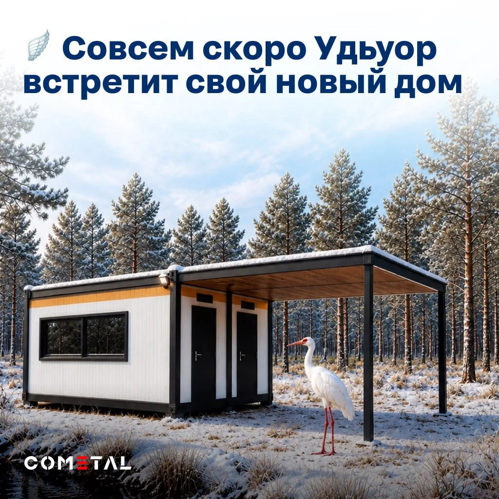 🪽 Инженерия на благо природы: COMETAL создал вольер для спасённого стерха