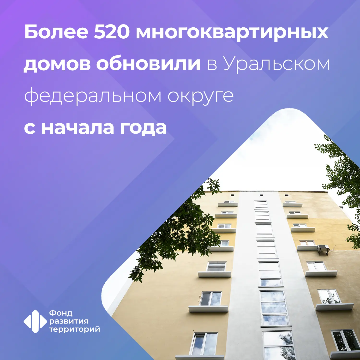 Многоквартирные дома площадью 1,6 млн кв. м отремонтировали в УрФО за январь-апрель
