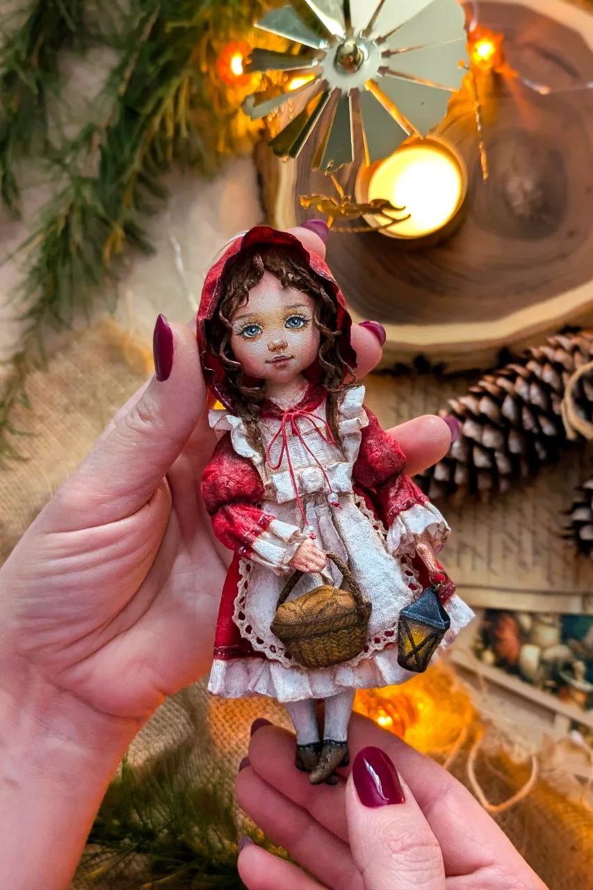 Ёлочная игрушка Красная шапочка. Мастер-класс, ёлочная игрушка выполнена в технике грун...