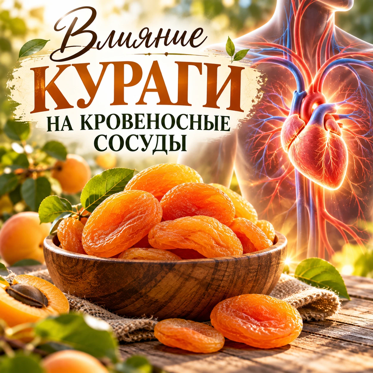Влияние кураги на кровеносные сосуды 🔥