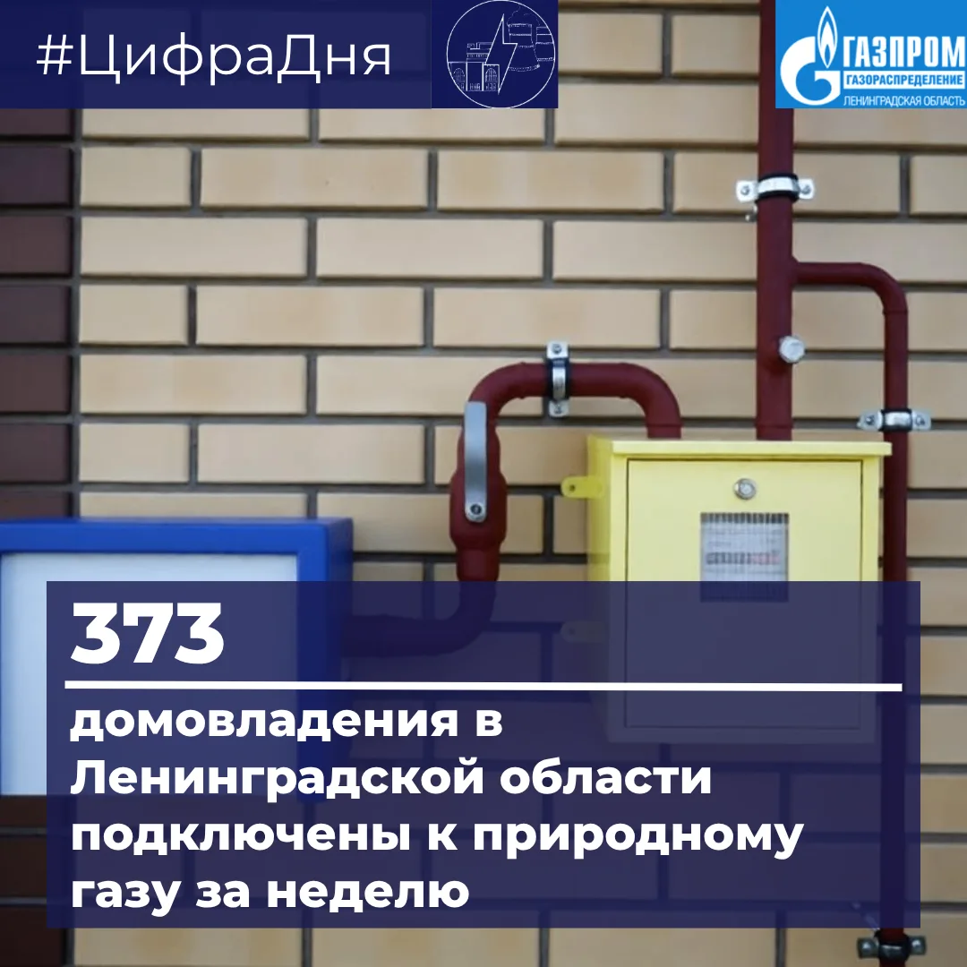 🔥 373 пуска газа за неделю в Ленинградской области