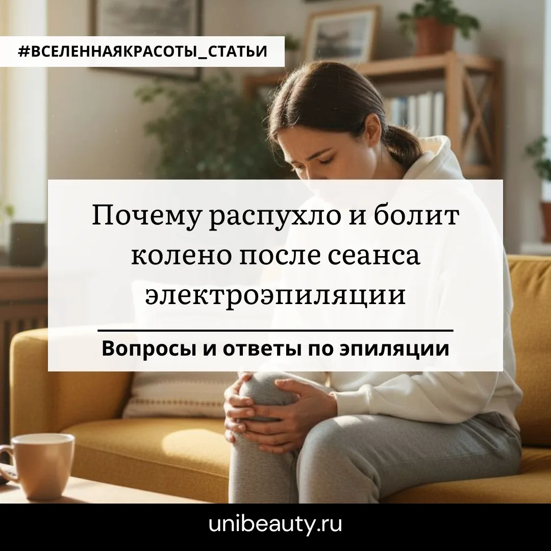 Почему распухло и болит колено после сеанса электроэпиляции