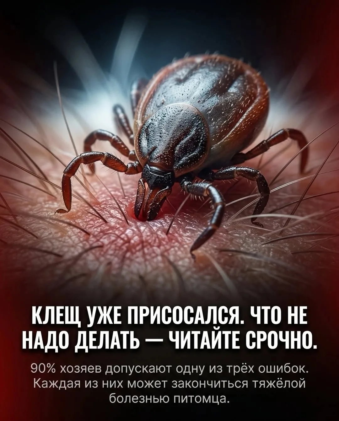 Клещ уже на питомце. Что дальше? 
 
Масло, пальцы, зубы — три метода, которые не работают. Хуже: каж