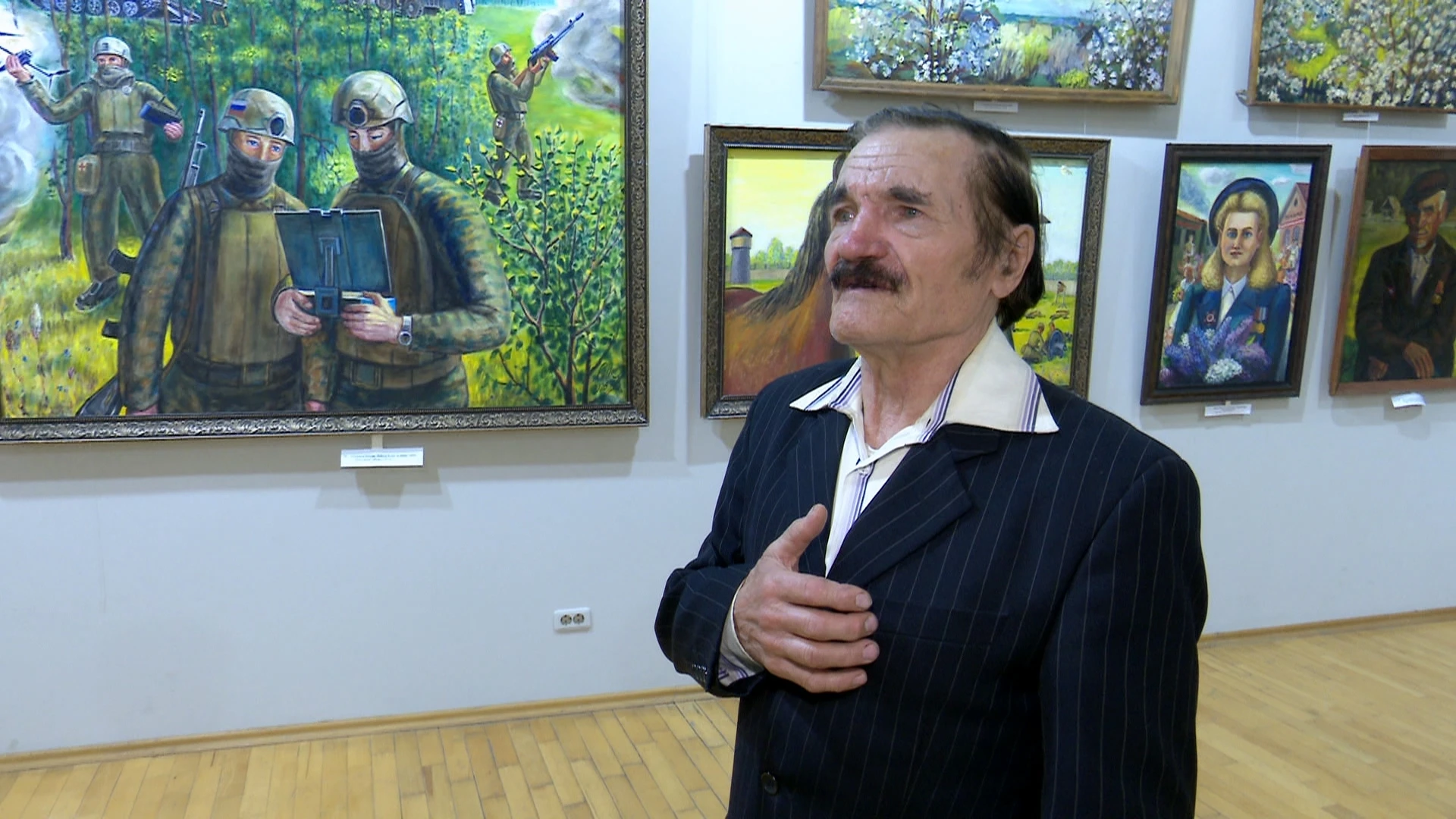 "Солдаты России": художник из Челябинска посвятил картину бойцам СВО