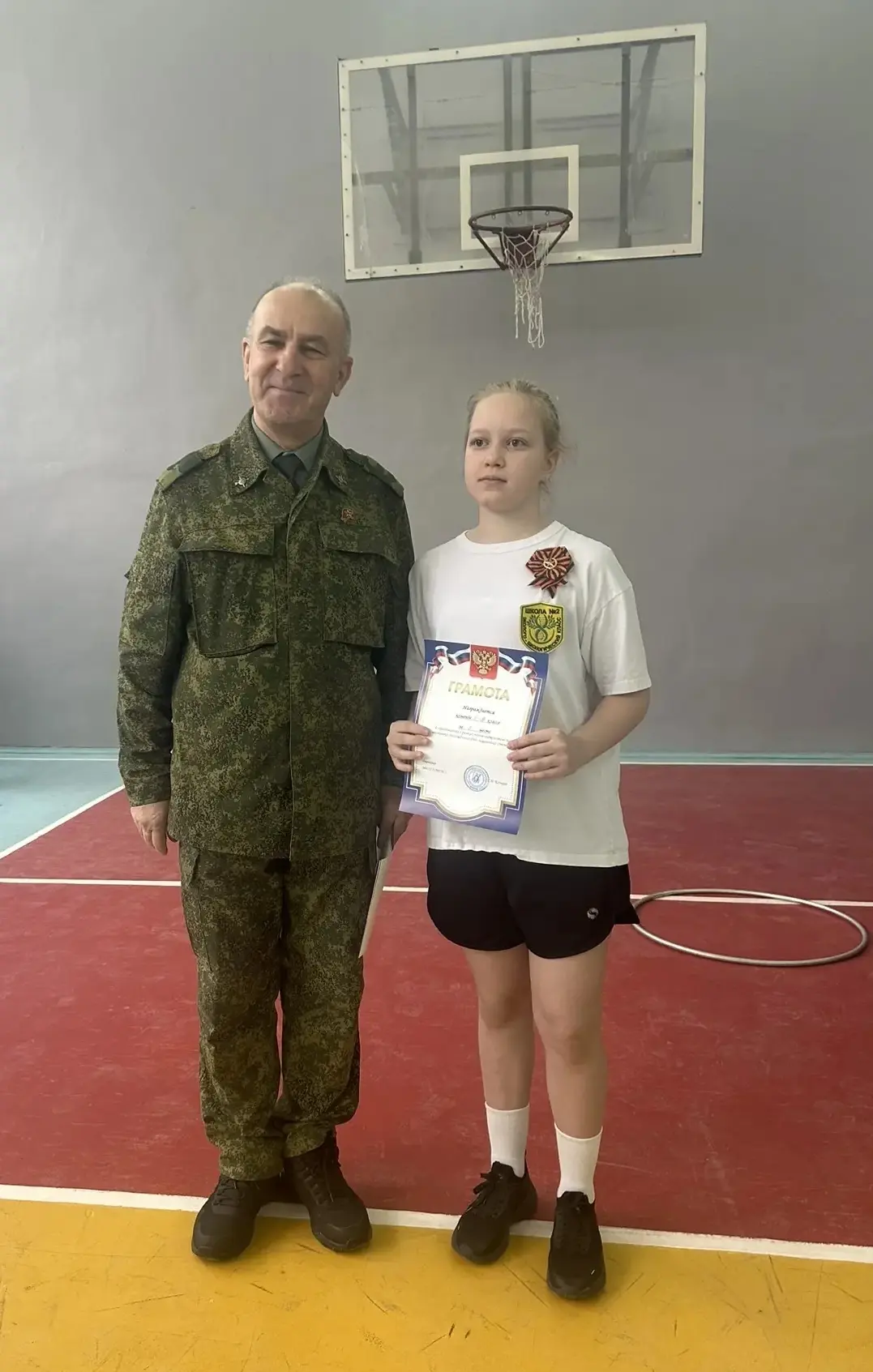 В рамках месячника военно-патриотического воспитания для учеников 5–6-х классов прошла военизированн