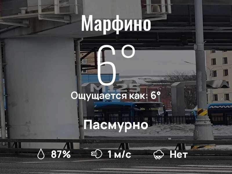 Что с погодой в Марфино?