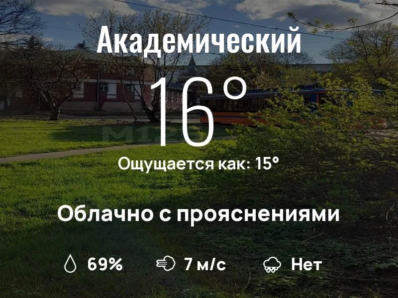 Что с погодой в Академическом?