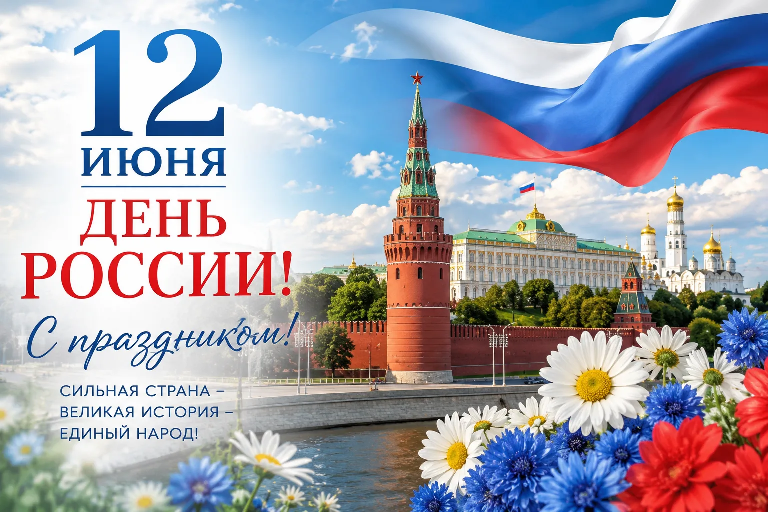 С Днём России! 

Любви к Родине, веры в будущее и радости каждого дня.