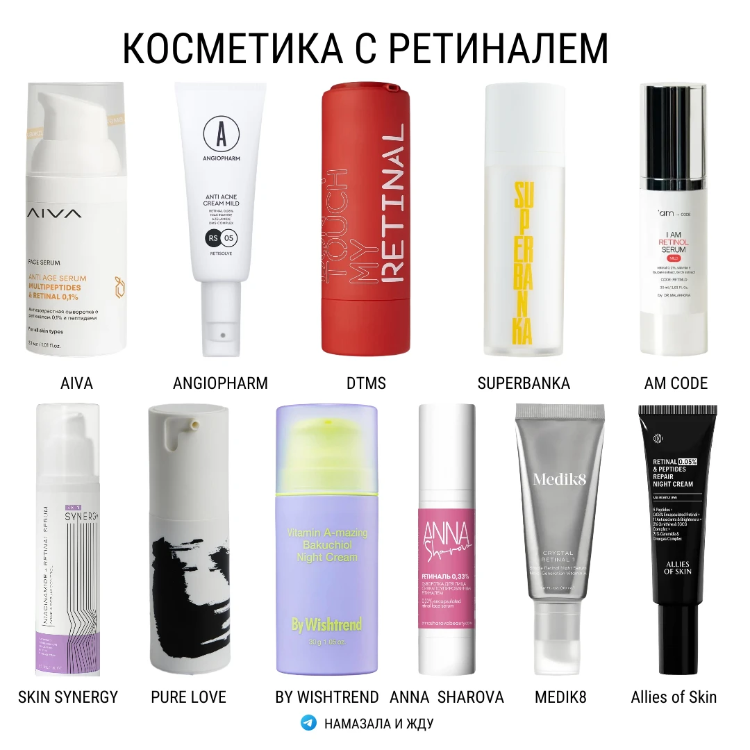 Подборка косметики с ретиналем (ретинальдегидом)