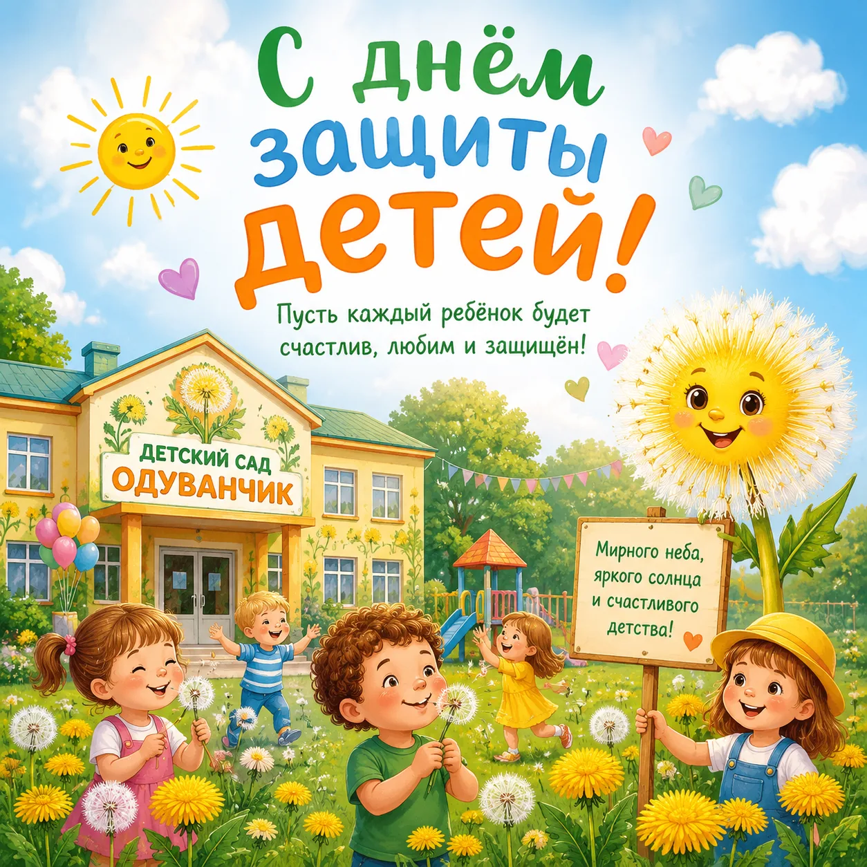 С первым днём лета, дорогие друзья! Сегодня, 1 июня, мы отмечаем Международный день защиты детей – п