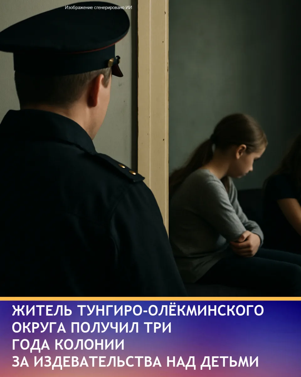 Жителю Тунгиро-Олёкминского округа назначили 3 года 1 месяц колонии общего режима за издевательства 