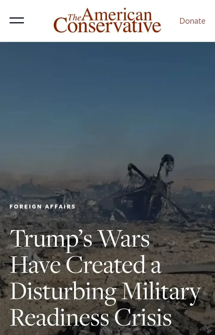 The American Conservative: Войны Трампа подорвали боеготовность США