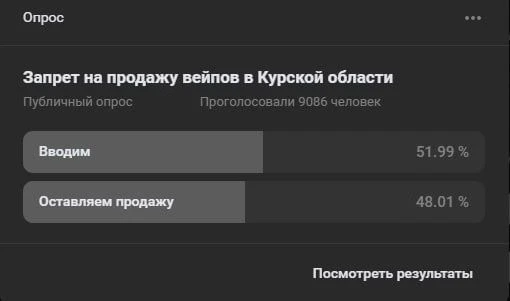 Большинство курян поддерживают запрет на продажу вейпов в регионе