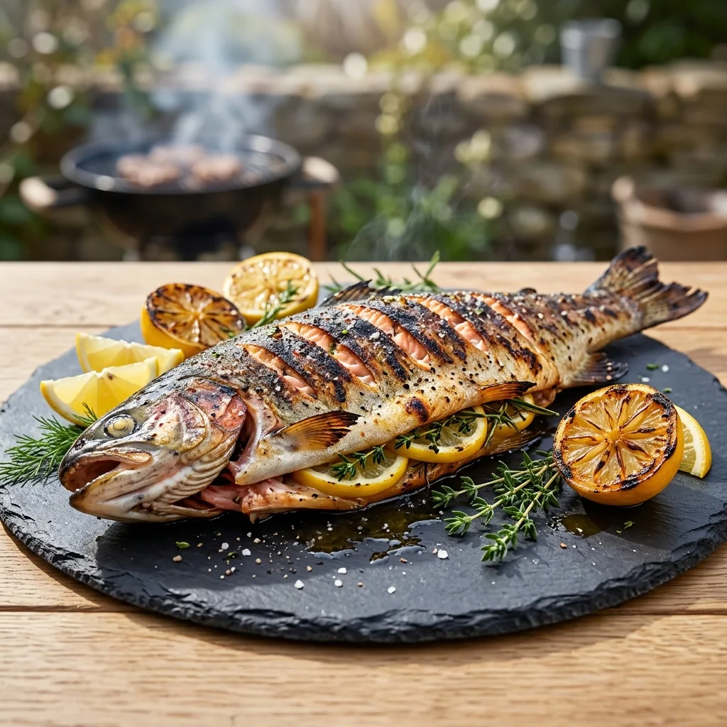 🐟 🍋 🌿 Сочная радужная форель на гриле с лимоном и пряными травами

Идеально для пикника или лёгко